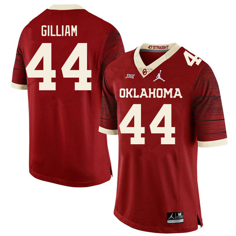 Men #44 Kelvin Gilliam Oklahoma Sooners College Football Jerseys Sale-Retro - Click Image to Close